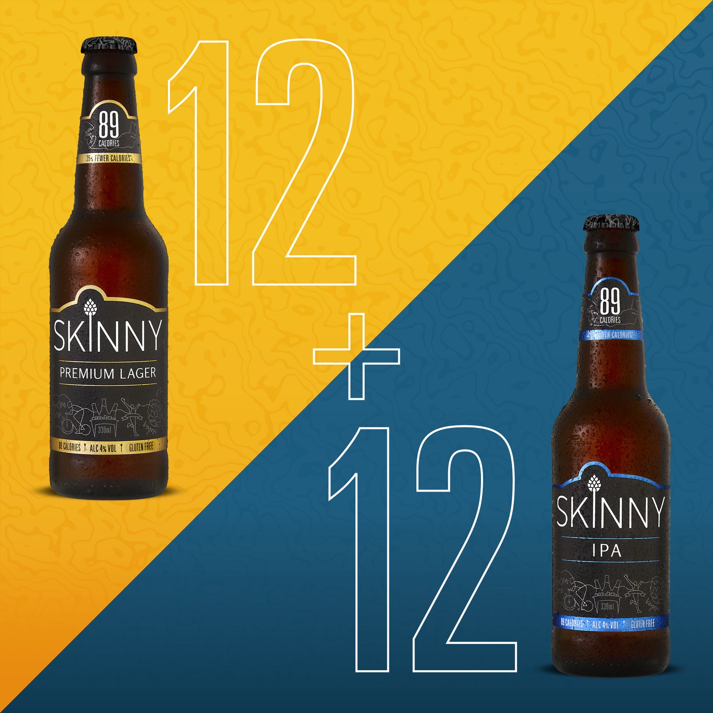 SKINNY LAGER & IPA MIX - 24 BOTTLES